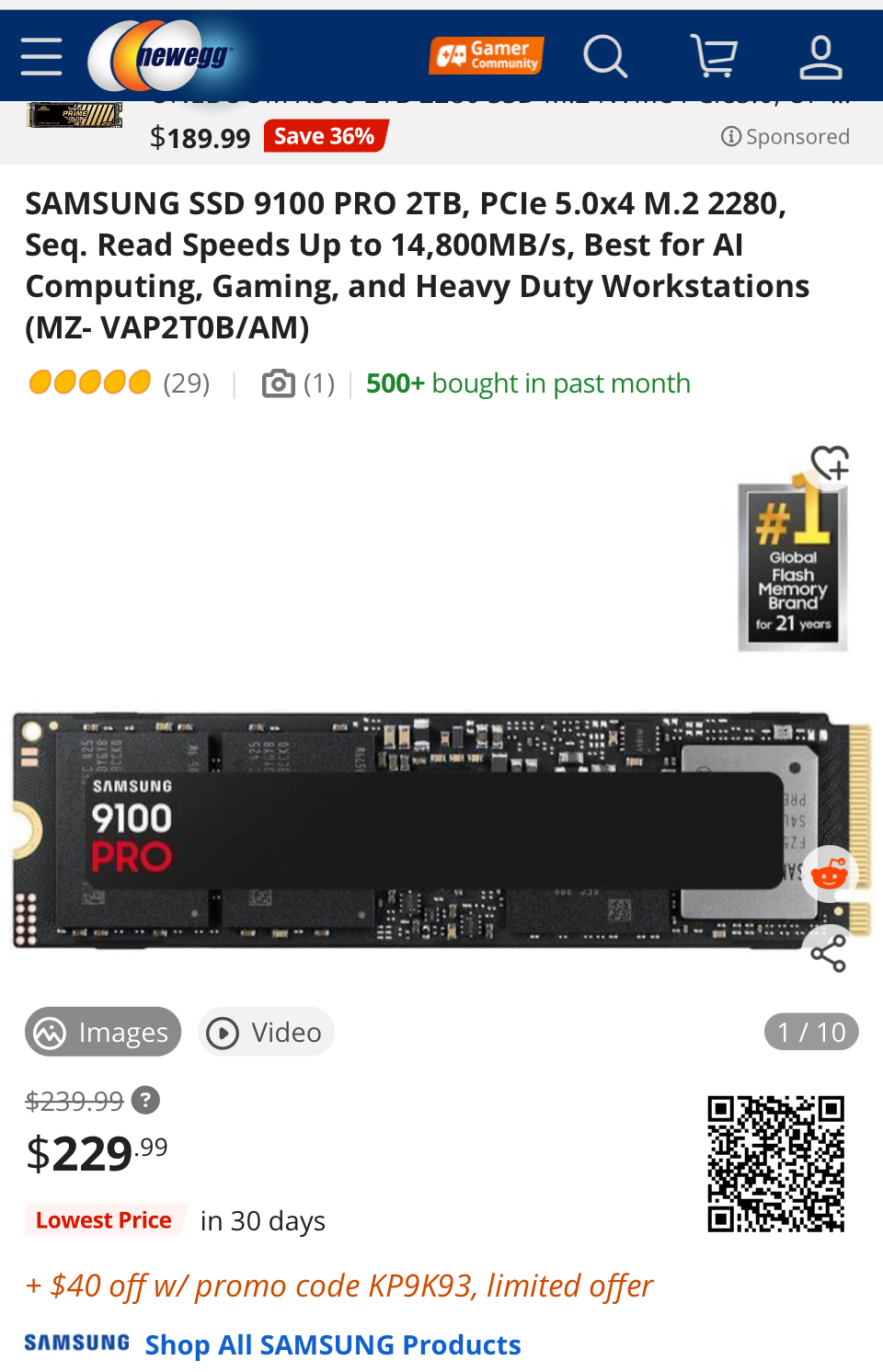 Samsung SSD 9100 Pro 2TB
