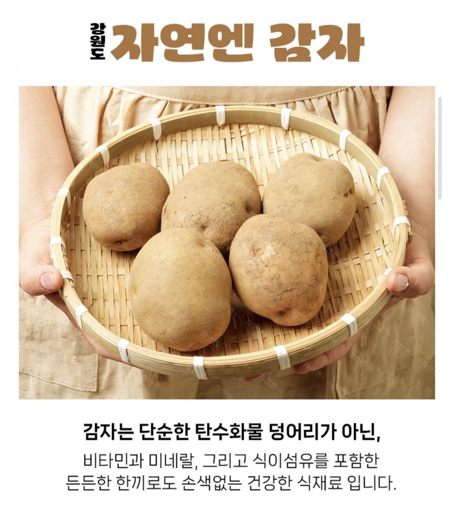 강원도 햇 두백 감자 3kg (10,900원~/무료)