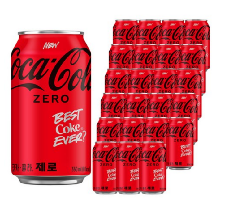 코카콜라 제로, 350ml, 24개 (복수구매 할인, 와우)