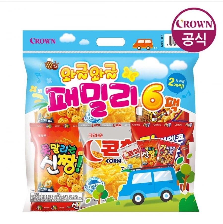크라운 와글와글 패밀리 6팩 임박딜 (2,880원/무료)