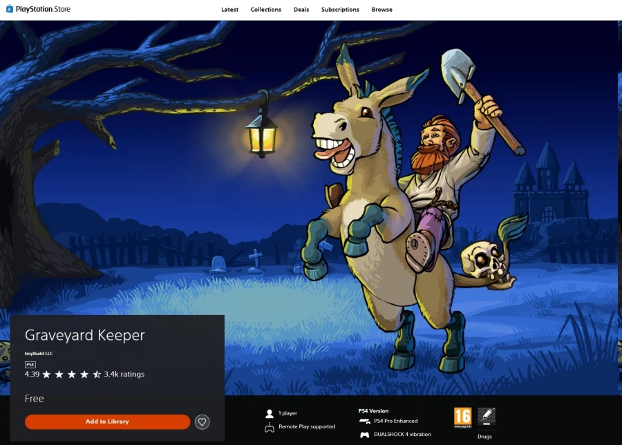 [Playstation Store] Graveyard Keeper 무료