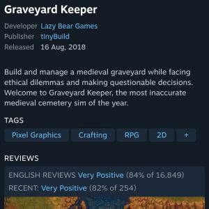 [스팀] 그레이브야드 키퍼 (0원 / 무료) - 특가