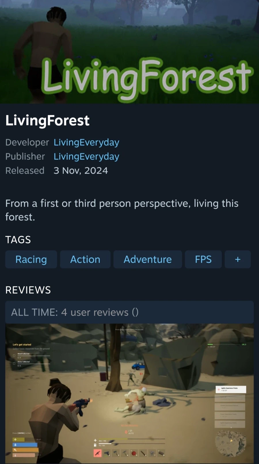 [스팀] LivingForest (무료/무료)