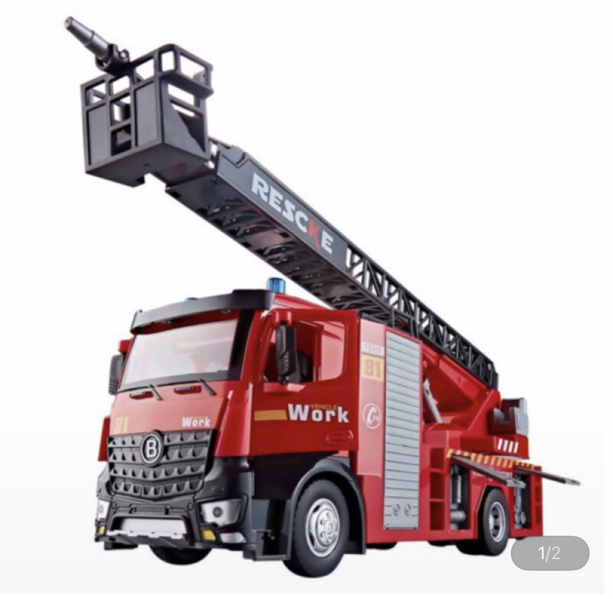 전동 911 레스큐 트럭 1:18 소방차 물분사가능