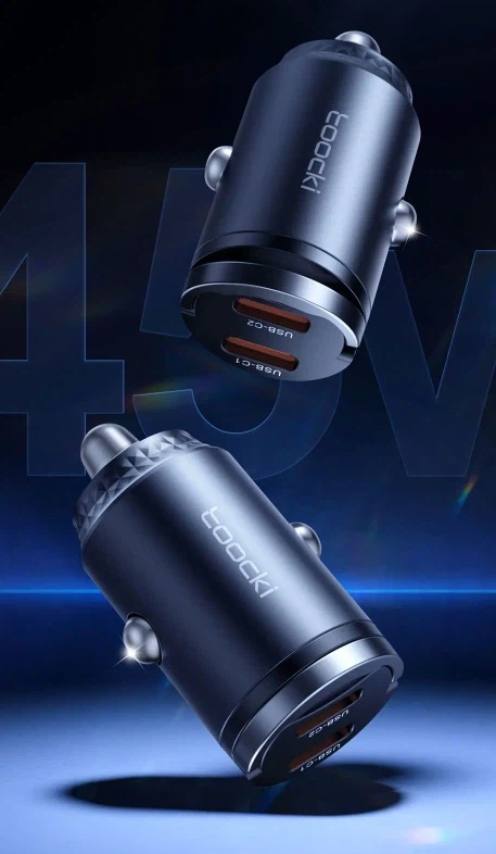 [알리] Toocki 45W 차량용충전기 C타입 싱글/듀얼 선택 / 4,892원