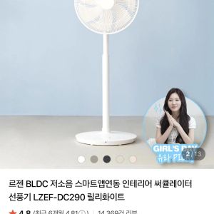 르젠 BLDX 저소음 써큘레이터 선풍기 LZEF-DC290 (89,800원 / 무료) - 특가