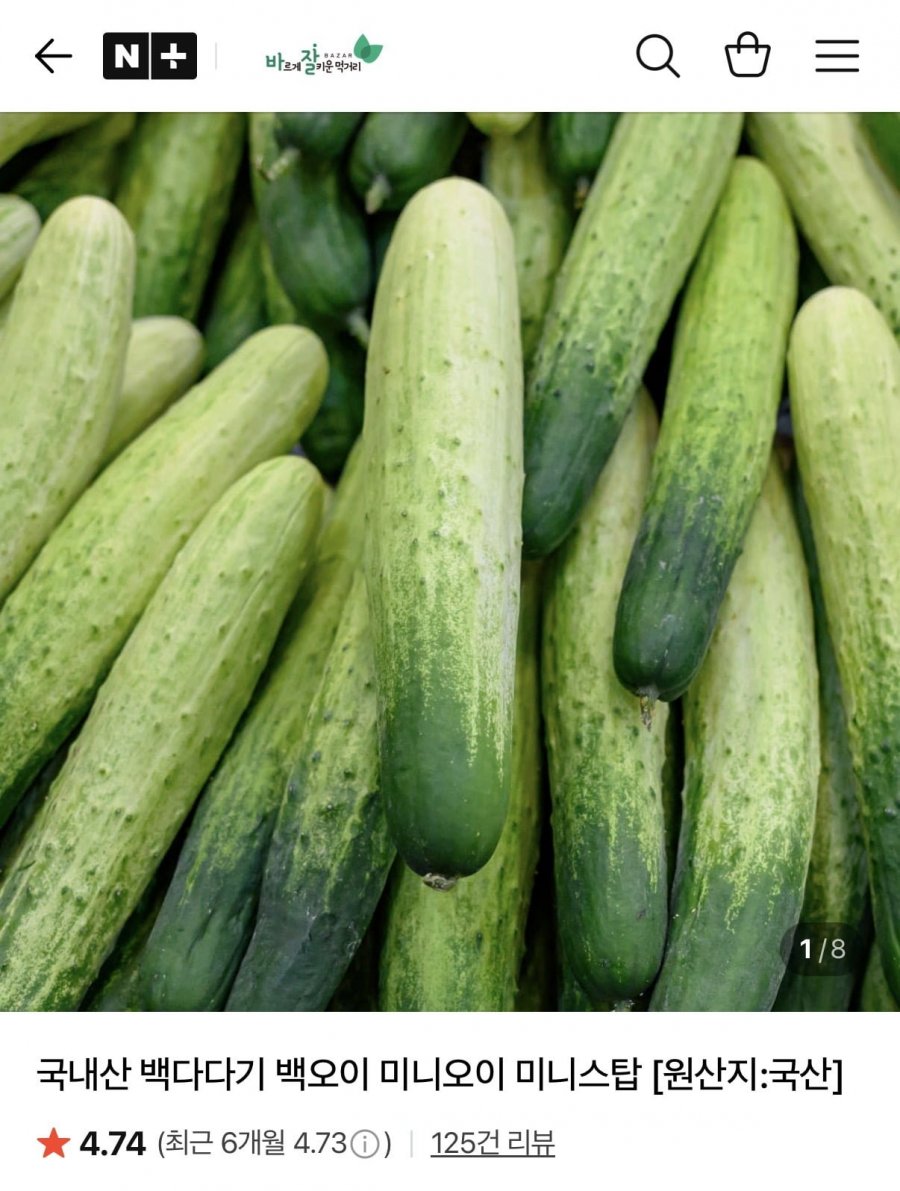 국내산 백다다기 백오이 3kg (9,900원/무료)