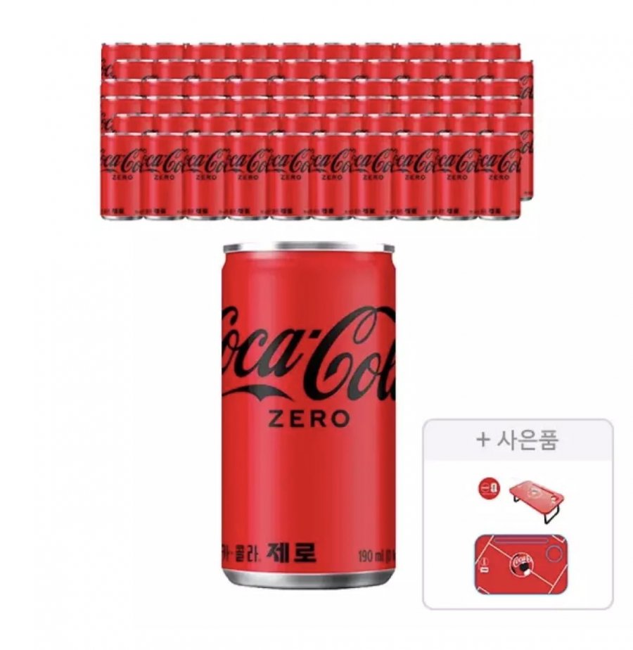 코카콜라 제로 190ml x 60캔+월드컵테이블 (티멤 26,510원/무료)