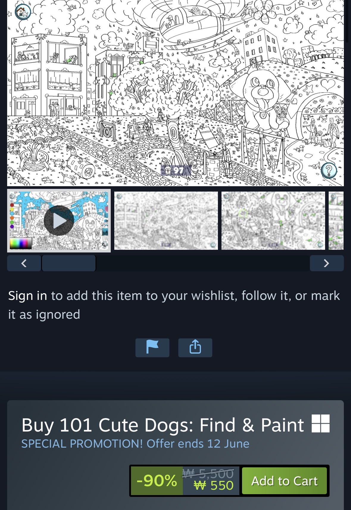 101 Cute Dogs: Find & Paint (550원) (무료)