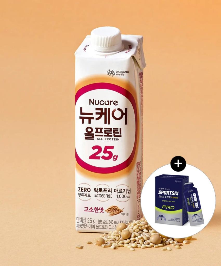 뉴케어 올프로틴 고소 25g 단백질 드링크 245ml 24팩 39,140원 (에너지젤 본품 증정)