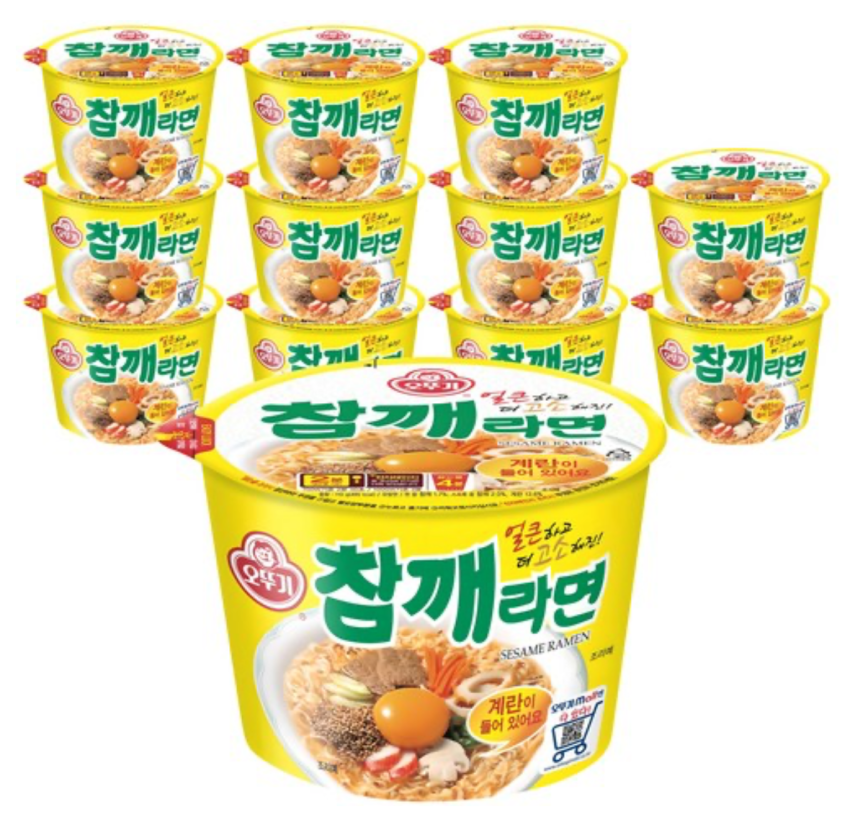 오뚜기 참깨라면 용기 110g, 12개 9,930원