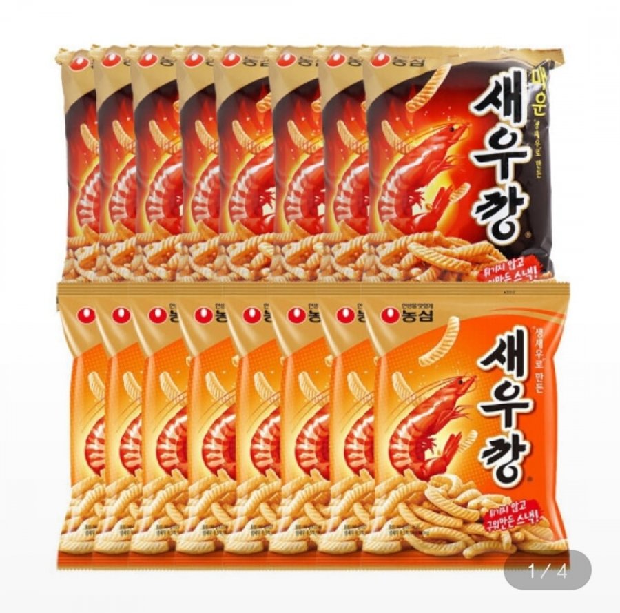 농심 새우깡 8봉 + 매운새우깡 8봉(14,630원/무료)