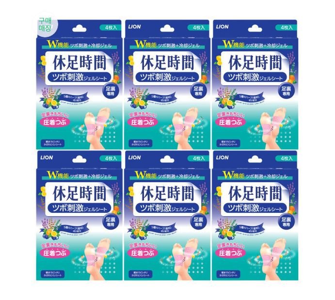 휴족시간 지압자극 쿨링시트 4매입 x 6 (16,580원/무료)