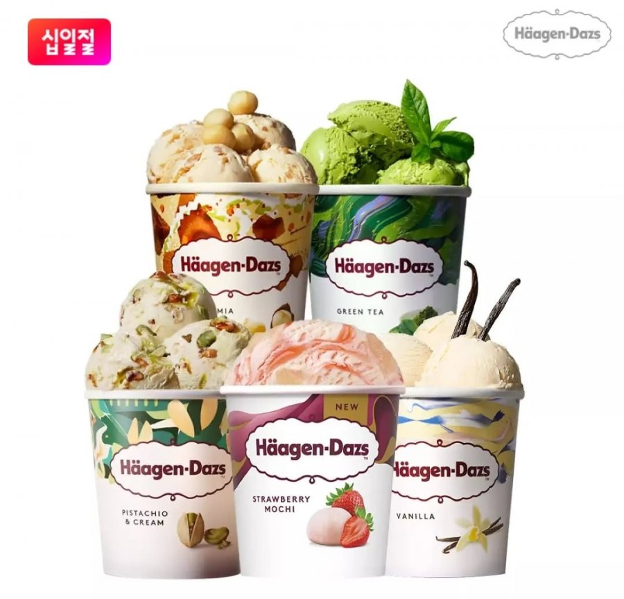(T멤) 맥심 모카골드 190T 20,560원, 화이트골드 190T 20,430원, 하겐다즈 파인트 3개 21,710원, 삼다수, 신라면 (다양/무료)