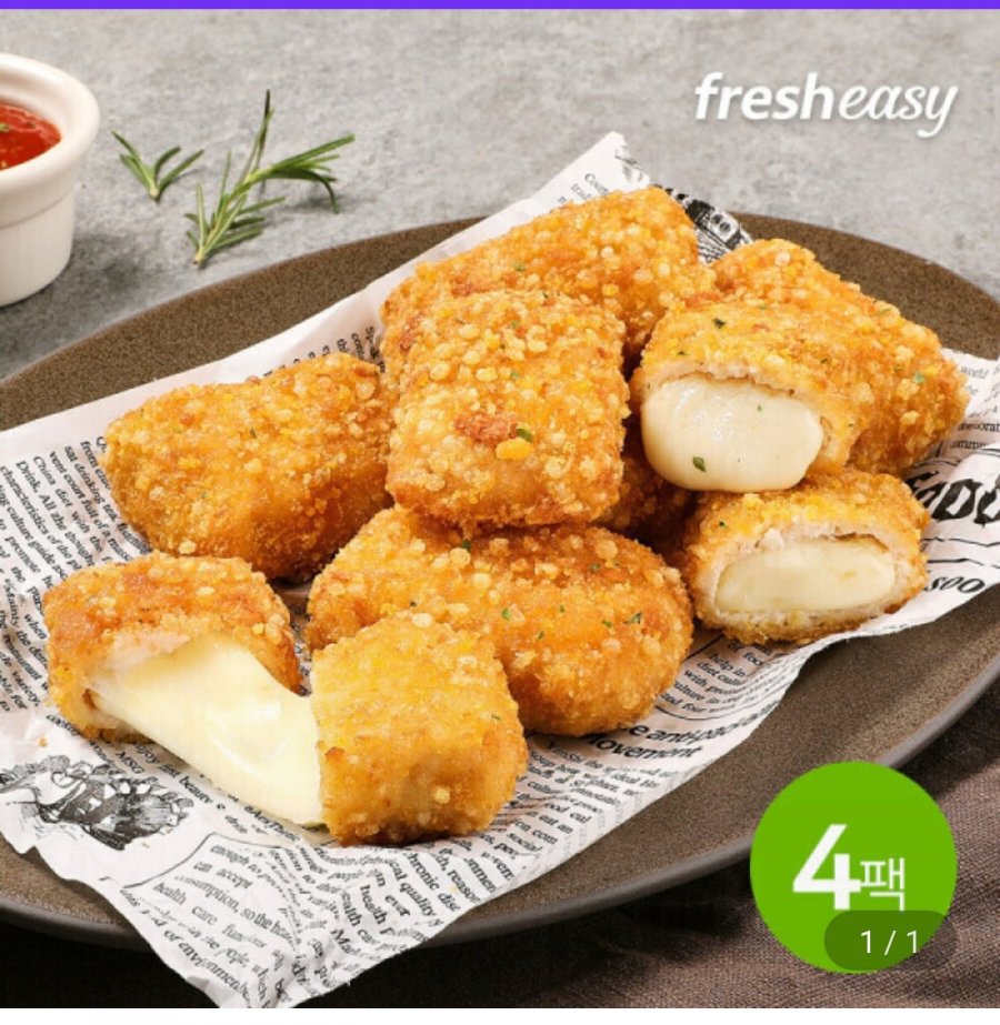theEASY 치킨치즈블럭 330g 4팩 (25,900원/무료)