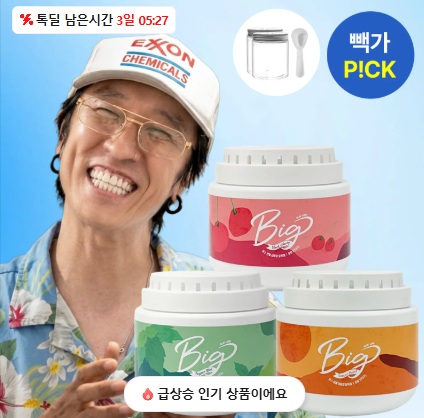 BAS 특대형 빅 탈취제(3가지향 택 1)+소분용기 2개+스푼 1개 증정