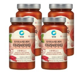 청정원 아라비아따 스파게티 소스, 600g, 4개 (하나 10,830원)