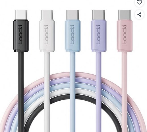 Toocki 삼성호환 C타입 60W PD 고속충전케이블 1m X 5개(8,970원/와우무료)