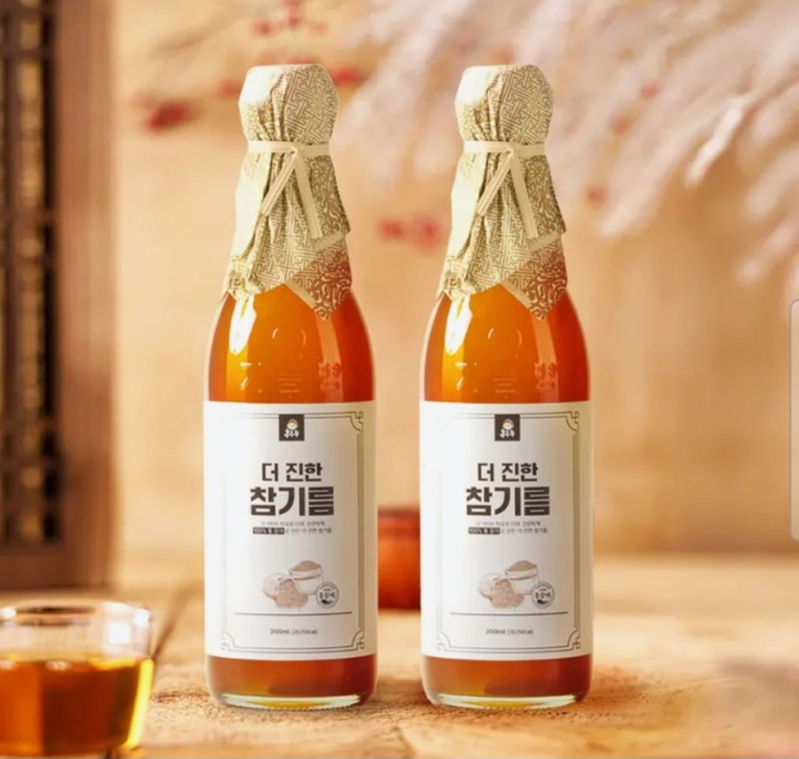 저온압착 참기름 350ml x 2병 (11,900원 / 무배)