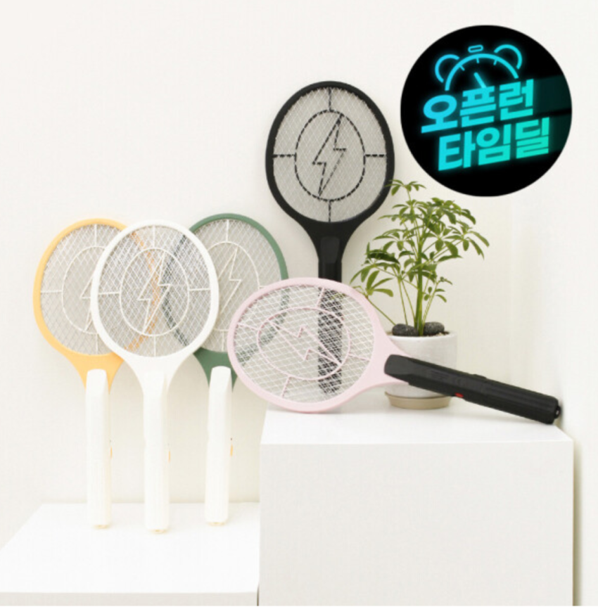 타임딜/1+1) 벌레퇴치 스마트 전기 모기채 2개 6.550원