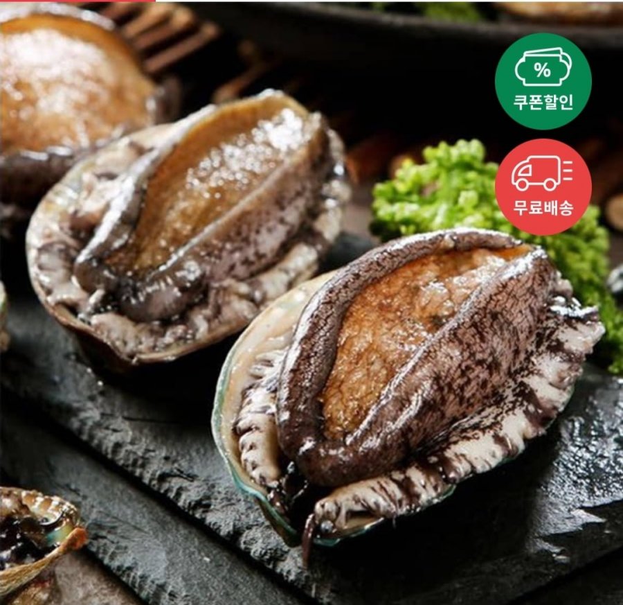 전복1kg 4~5미20,800원, 5~6미 18,720원, 5~7미 16,920원 (다양/무료)