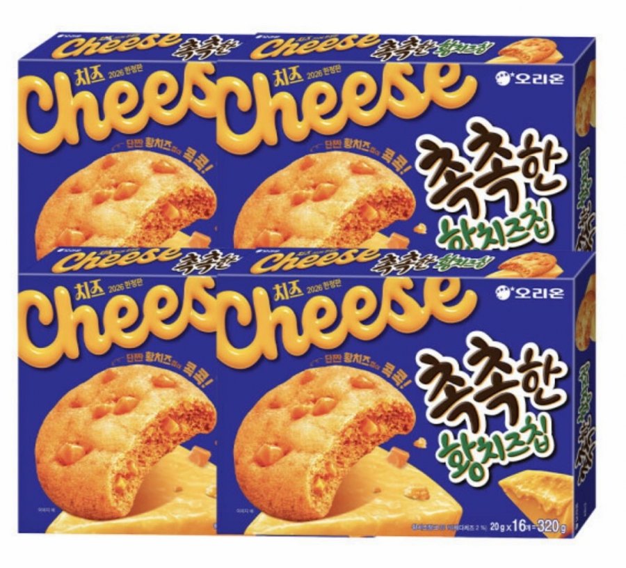 오리온 촉촉한 황치즈칩 16P 320g x 4개