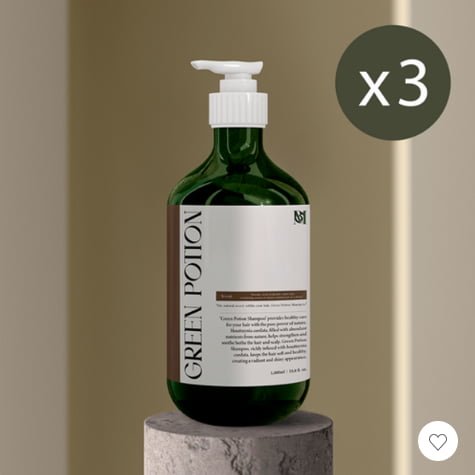 모바웃 그린포션 어성초샴푸 1000ml x 3 (페이코 8,795원/무료)