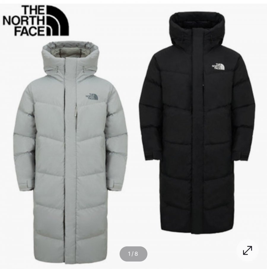 노스페이스 NC1DR51 남여공용 롱패딩 오비르 하이브리드 덕다운 코트 (211,650원/무료)
