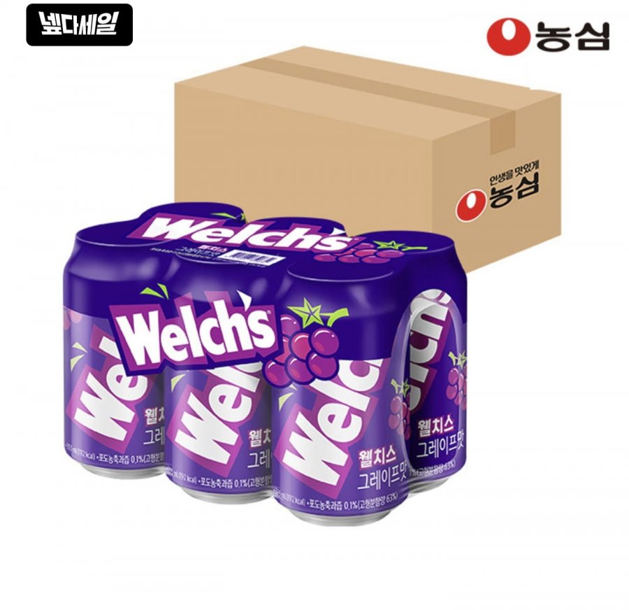 웰치스 소다 그레이프 355ml 24개 (15,140원/무료)