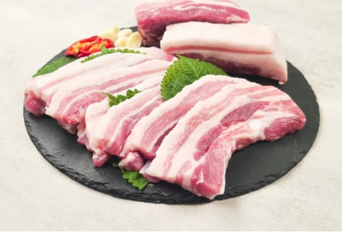 국내산 1+ 한돈 삼겹살 1kg (17,850원 / 무료배송)