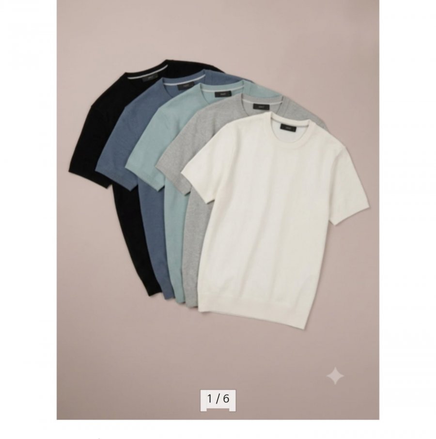 앤드지 남성 라운드넥 반팔 니트 5컬러 (21,320원/무료)