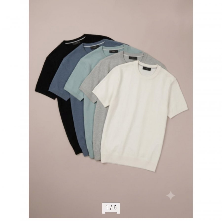 앤드지 남성 라운드넥 반팔 니트 5컬러 (21,320원/무료)