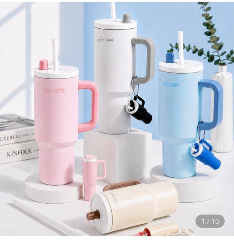 빨대 스텐 대용량 텀블러 750ml 보온보냉병 미니키링(9,900원/무료)