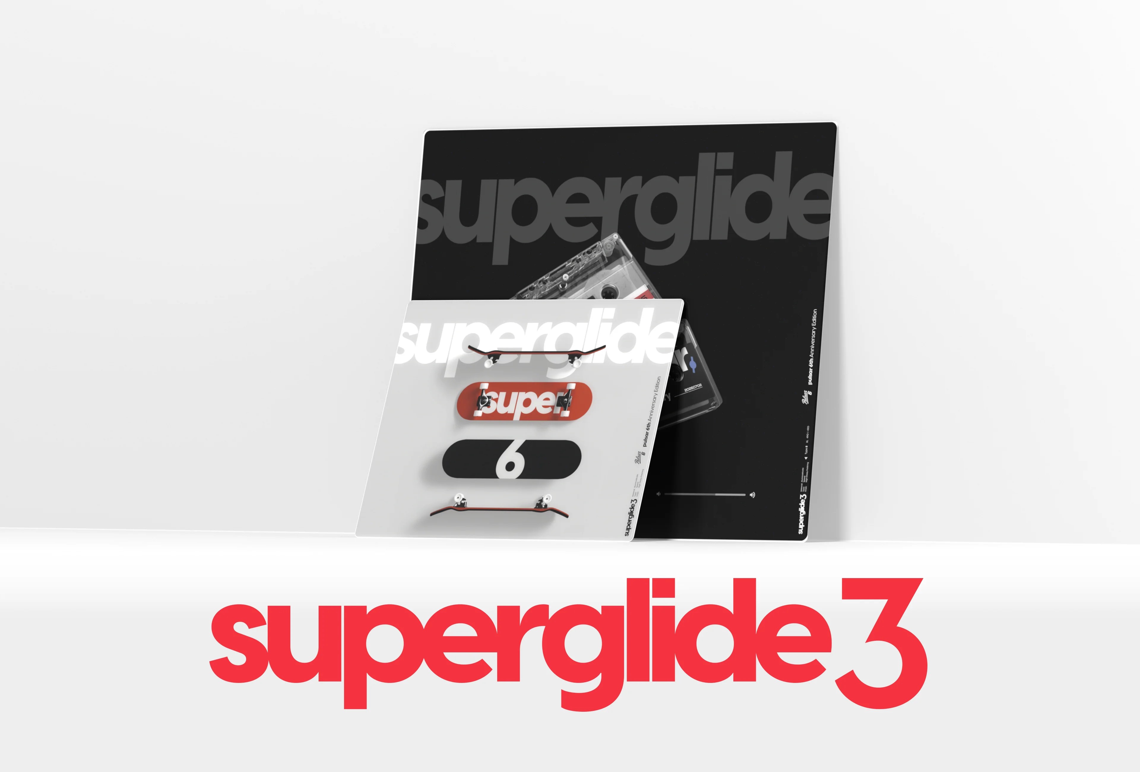 펄사 6주년 한정판 슈퍼글라이드 3 유리패드 Superglide3 Glass Mousepad