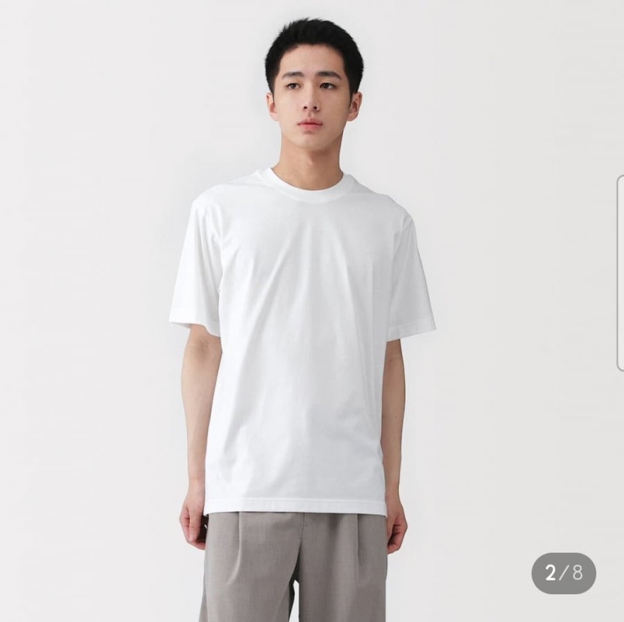 무인양품 남성 저지 크루넥 반소매 티셔츠(12,250원/무배)