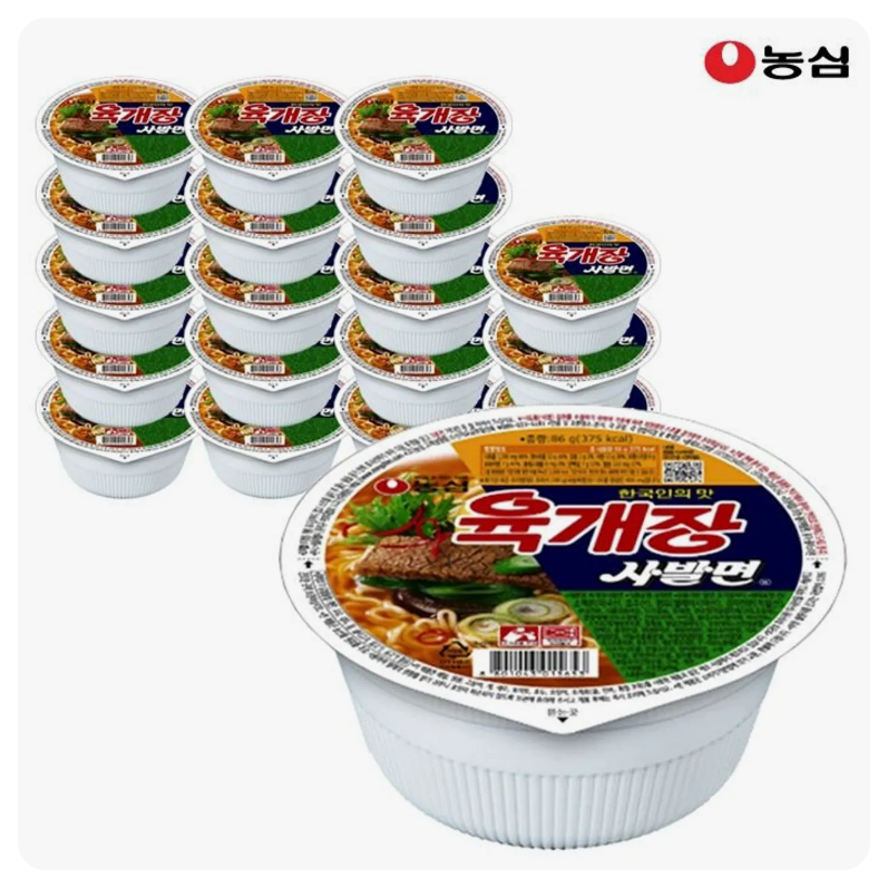 농심 육개장사발면 86g x 24개