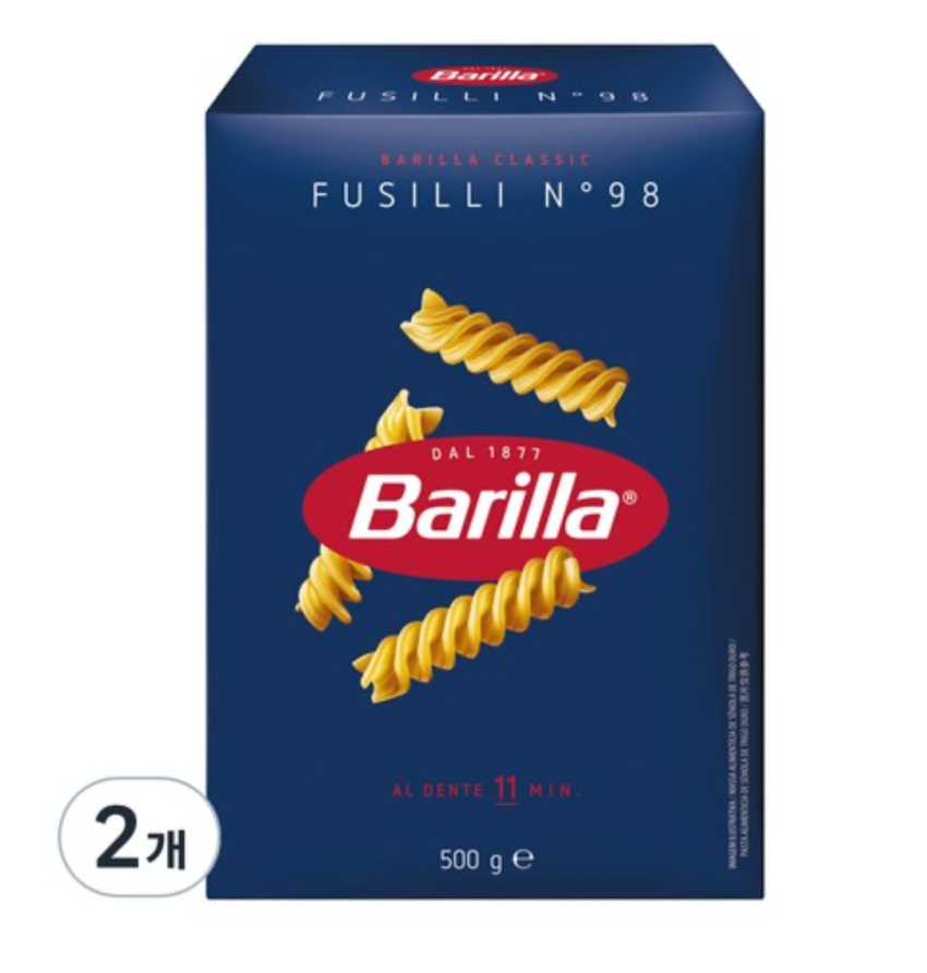 바릴라 푸실리, 500g, 2개 5,280원
