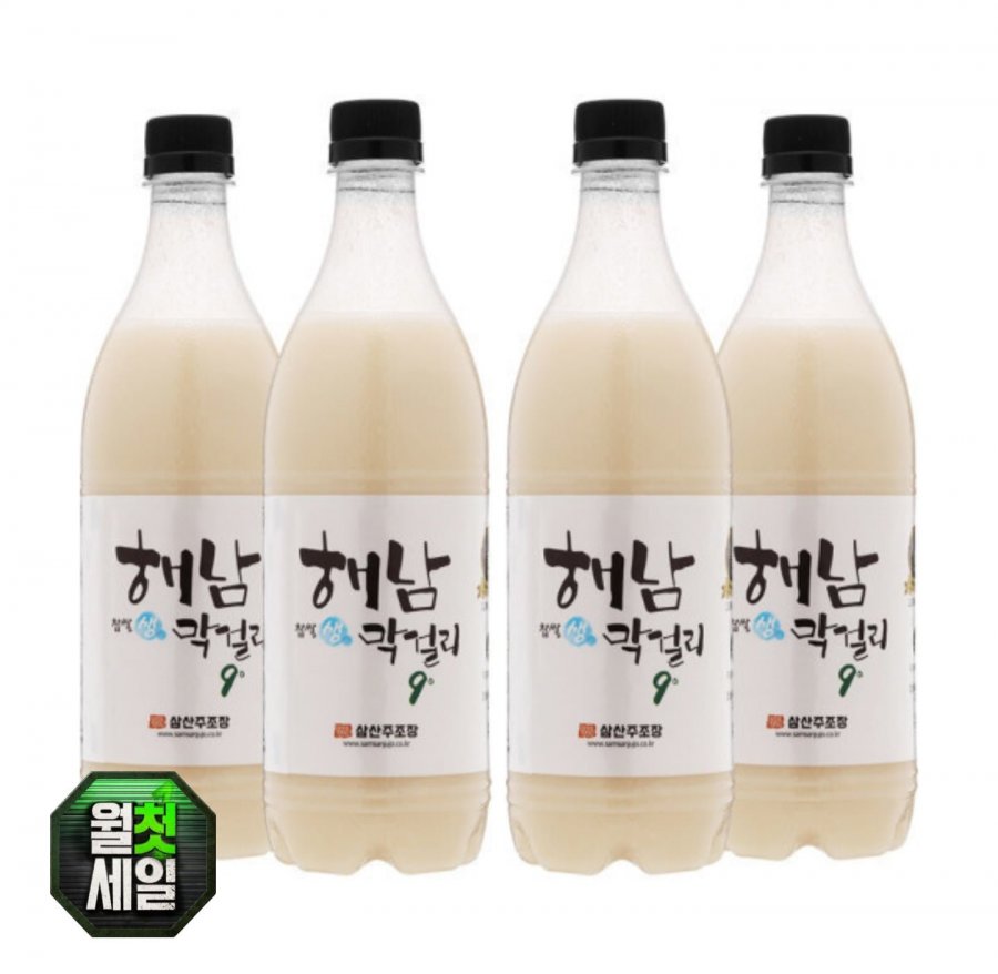 삼산주조 해남막걸리 9도 750ml*4 (22,420원/무료)