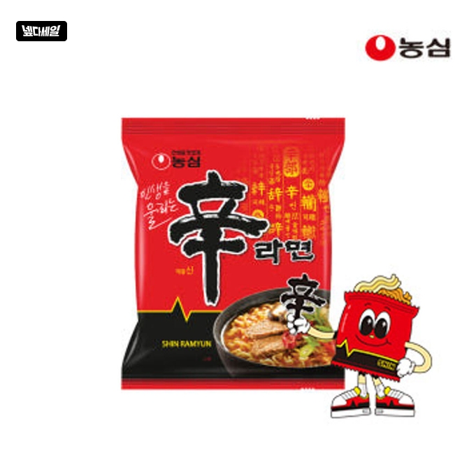 신라면 20개 11,950원 / 새우깡 90g, 20개 16,350원