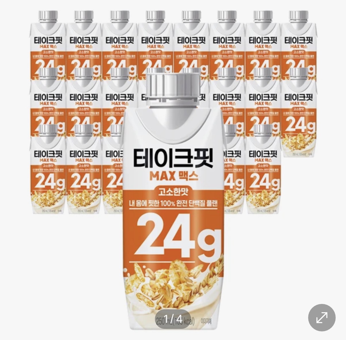 단백질 음료 테이크핏 24G 250ml x 24입 (고소한/초코/바나나/호박고구마맛)