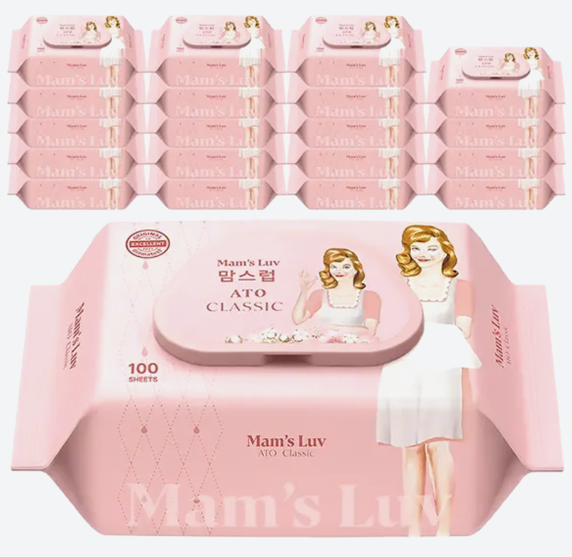 맘스럽 아토클래식 물티슈, 100매입, 20팩