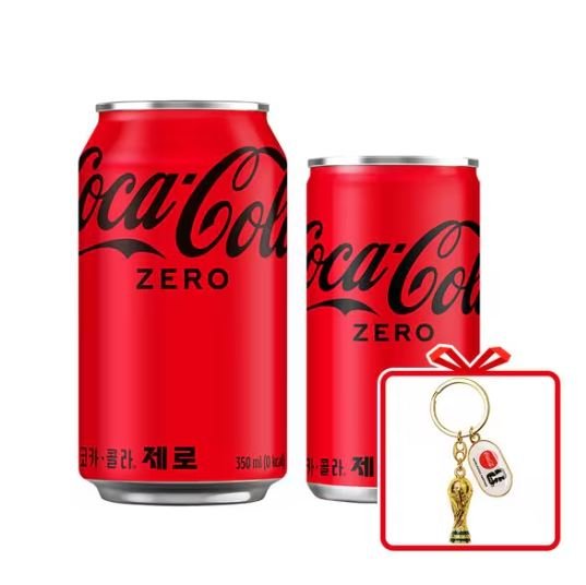 [쓱7클럽]코카콜라 제로 350ml*24입 + 코카콜라 제로 190ml*30입+월드컵 트로피 키링 (26,444원/무료)