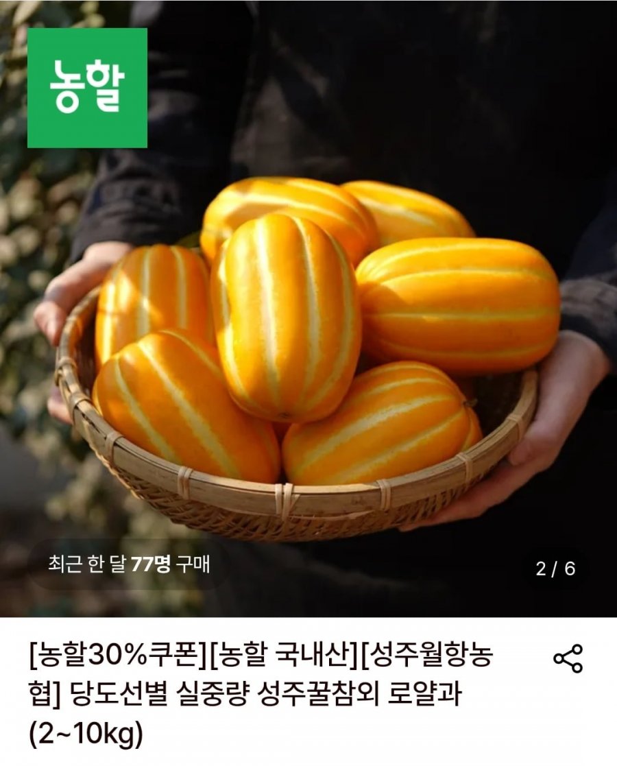 (농할30%) 성주 꿀참외 상등급 로얄과 실중량 10kg  (13,910원/무배)