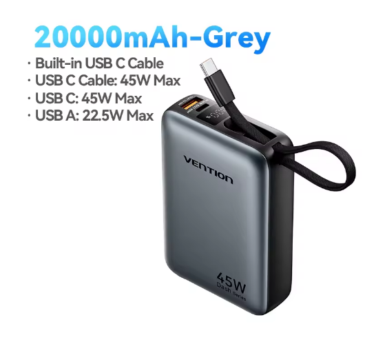 벤션·베이스어스 미니 보조배터리 10000mAh/35W 외 20000mAh/45W (토스 5% 추가할인)