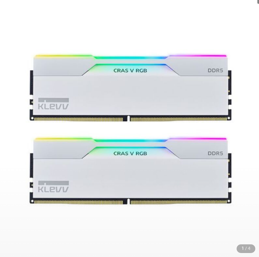서린공식 ESSENCORE KLEVV DDR5-6400 CL32 CRAS V RGB WHITE 패키지 서린 (48GB(24Gx2))