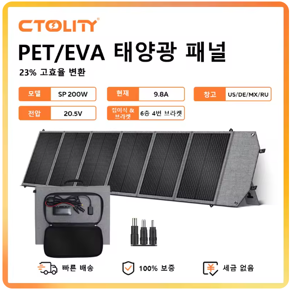 CTOLITY SP200 접이식 태양광 패널(106.71달러/무배)