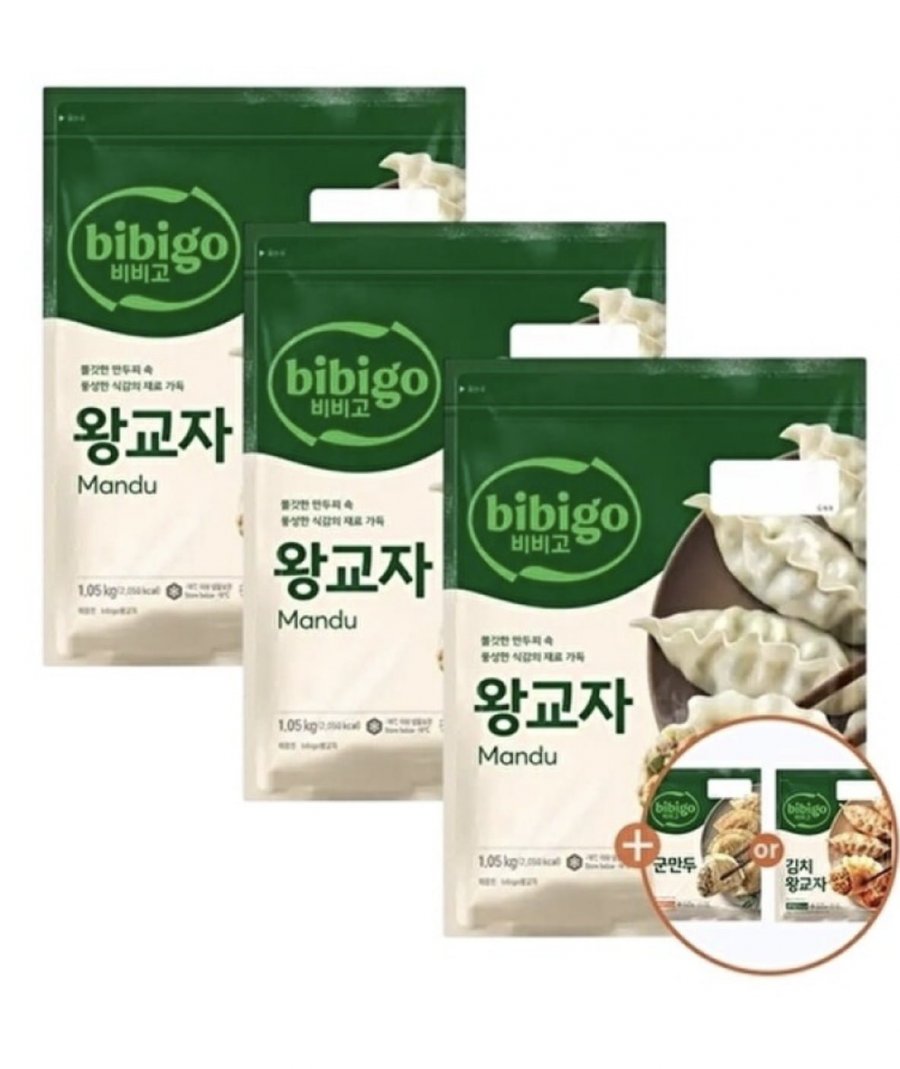 CJ제일제당 T 비비고 왕교자1.05kg x3개 + 315g  (카드 23,550원/무료)