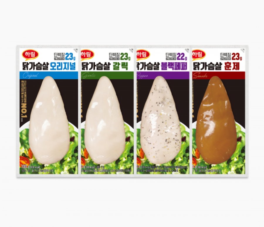 하림 냉장 닭가슴살 4종 100g 14팩 (페이코 24,820원/무료)