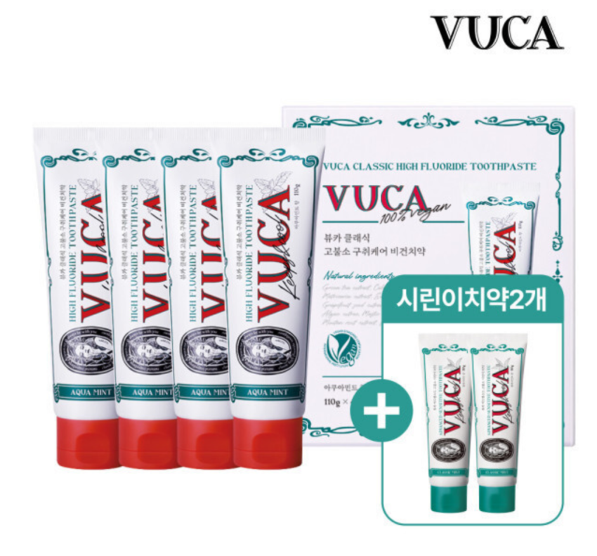 4+2증정) 뷰.카 VU.CA 고불소 치약 10,120원