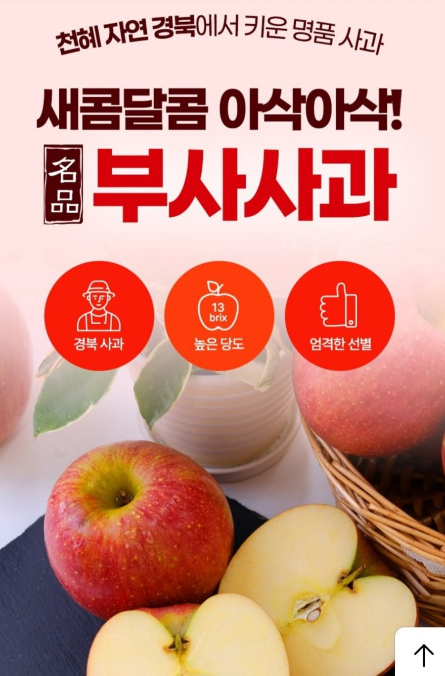 국내산 경북 부사사과 중과 2kg 7~8과 (9,657원 / 무배)